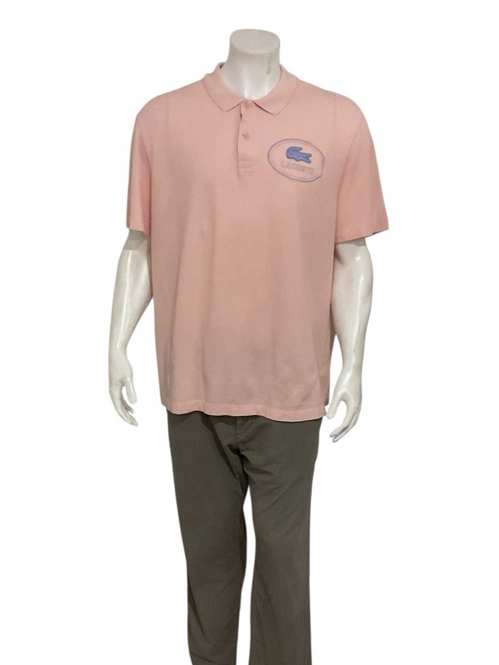Lacoste Men’s Light Pink Big Croc Polo Shirt